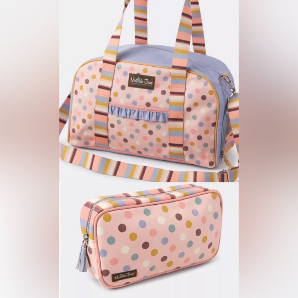 NWT Matilda Jane Sleepover Duffle Bag & Pouch Set